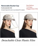 Baseball Caps Baseball Hat- Bucket Hat- Reusable Detachable Film Hat Men & Women - H-beige - CO198U0MYEK $22.21