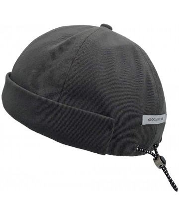Skullies & Beanies Docker Cap Hats Sailor Cap Men Hats Worker Beanie Hat Retro Brimless Hat - Ct15-gray - C2196X4YAM0 $29.01
