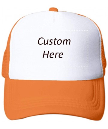 Baseball Caps Customize Your Own Design Text Photos Logo Adjustable Hat Hiphop Hat Baseball Cap - Orange-white - CD18L84RZK7 ...