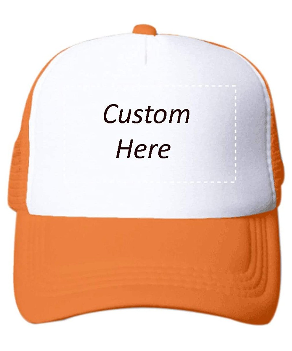 Baseball Caps Customize Your Own Design Text Photos Logo Adjustable Hat Hiphop Hat Baseball Cap - Orange-white - CD18L84RZK7 ...
