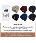 Skullies & Beanies Beanie Hat for Men and Women- Winter Warm Fleece Lined Thermal Trendy Thick Knit Skull Cable Cuff Cap - CV...
