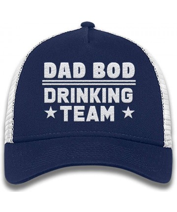 Baseball Caps Dad BOD Drinking Team Hat Embroidered Structured Snapback Trucker Cap Funny Dad Gift Men's Hat - Navy - CN18TUX...