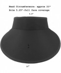 Visors Women Wide Brim Visor Hat UV Sunblock Sun Protection Beach Sports Tennis Golf Hats - Black - CF12MWVSHE4 $16.61