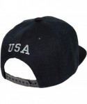 Baseball Caps USA Flag Patch Embroidery Snapback Hat America Flag Adjustable Baseball Cap - Black 04 - CE18I6T7082 $17.34