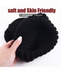 Skullies & Beanies Womens Winter Knitted Beanie Hat with Faux Fur Pom Warm Knit Skull Cap Beanie for Women - 01-black - CN18U...