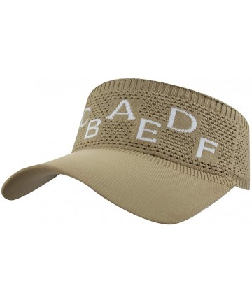 Baseball Caps Womens Summer Quick-Dry Mesh Empty Top Golf Stretchy Sun Baseball Visor Hat Cap - Letters Khaki - CR18ROX0WR4 $...