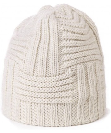 Skullies & Beanies Women's Winter Knitted Pom Beanie Ski Hat/Visor Beanie Newsboy Cap Wool/Acrylic - 89222beige - CT193DWOD3T...