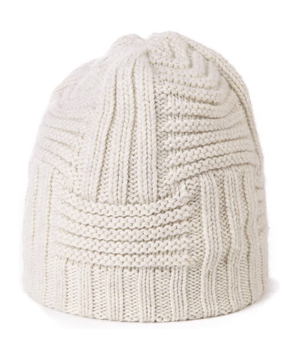 Skullies & Beanies Women's Winter Knitted Pom Beanie Ski Hat/Visor Beanie Newsboy Cap Wool/Acrylic - 89222beige - CT193DWOD3T...
