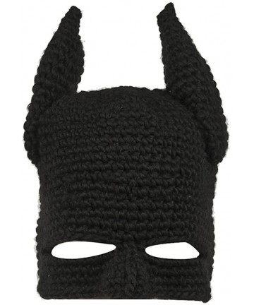 Skullies & Beanies Men's Cartoon Funny Halloween Hat Beanie Knit Caps Ski Skull Caps Black - CB12LDE8VMH $15.04