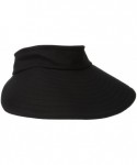 Sun Hats Women's Naples Cotton Packable Cap & Visor Sun Hat- Rated UPF 50+ for Max Sun Protection- Black- One Size - Black - ...