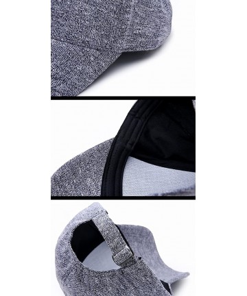 Baseball Caps Unisex Knitted Textured Baseball Cap Soft Adjustable Solid Dad Hat for Women Men - Grey - CW12O6GLTZZ $16.75