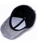 Baseball Caps Unisex Knitted Textured Baseball Cap Soft Adjustable Solid Dad Hat for Women Men - Grey - CW12O6GLTZZ $16.75