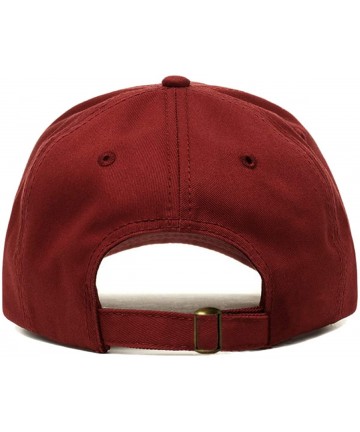 Baseball Caps Character Baseball Embroidered Unstructured Adjustable - Burgundy - CW18CHE7YWL $21.73
