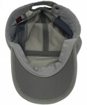 Sun Hats Quick Dry Mesh Sports Cap with Reflective Stripe Breathable Sun Run Cap - Grey - CO18R0Z3NWE $14.06
