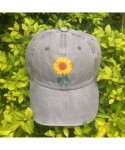 Baseball Caps Women's Sunflowers Baseball Cap Adjustable Distressed Vintage Summer Dad Hat - Sunflowers-grey - C718QK6LTQR $1...