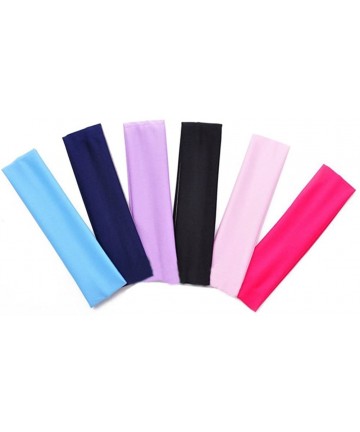 Headbands 10 Pcs Multicolor Women Elastic Headband Hair Band for Yoga Running Sport Gym - C918ETDYZRH $13.04