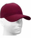Baseball Caps Wholesale 12-Pack Baseball Cap Adjustable Size Plain Blank Solid Color - Wine - CN195474H3N $33.23