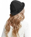 Bucket Hats Australia Shearing Sheepskin Lined Suede Bucket Hat Winter - 3 Color - Black - CP18KKN38TH $46.46