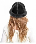 Bucket Hats Australia Shearing Sheepskin Lined Suede Bucket Hat Winter - 3 Color - Black - CP18KKN38TH $46.46