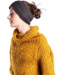 Cold Weather Headbands Fleece Lined Warm Cable Knit Winter Headband for Women Head wrap Ear Warmer - Dark Gray - CP18KLQMQTH ...