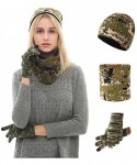 Skullies & Beanies Winter Beanie Hat Scarf and Touch Screen Gloves 3 Pieces Unisex Thick Camouflage for Men Women Touch Scree...