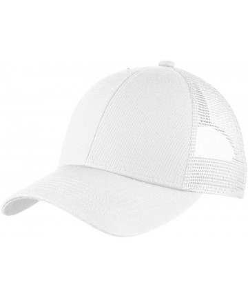 Baseball Caps Adjustable Mesh Back Cap. C911 - White - CE17YDAH6YC $11.26