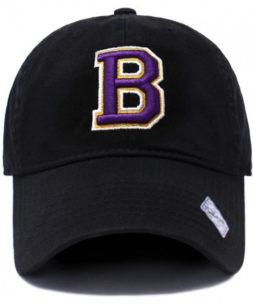 Baseball Caps Football City 3D Initial Letter Polo Style Baseball Cap Black Low Profile Sports Team Game - Baltimore - CR1802...
