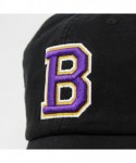 Baseball Caps Football City 3D Initial Letter Polo Style Baseball Cap Black Low Profile Sports Team Game - Baltimore - CR1802...