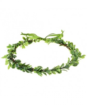 Headbands Elegant Berry Leaf Headband BOHO Crown Festival Wedding Beach Halo Exquisite Hair Wreath (Green) - Green - CF18DAYO...