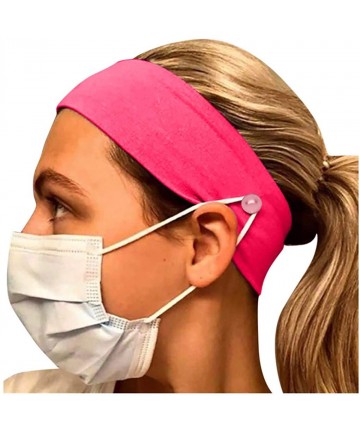 Balaclavas Button Headband for Nurses Women Men Yoga Sports Workout Turban Heawrap Face Cover Holder - Protect Your Ears - CQ...