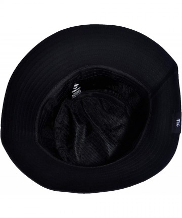 Bucket Hats Unisex Fashion Unique Word Embroidered Bucket Hat Summer Fisherman Cap for Men Women Teens - Good Luck Black - CS...