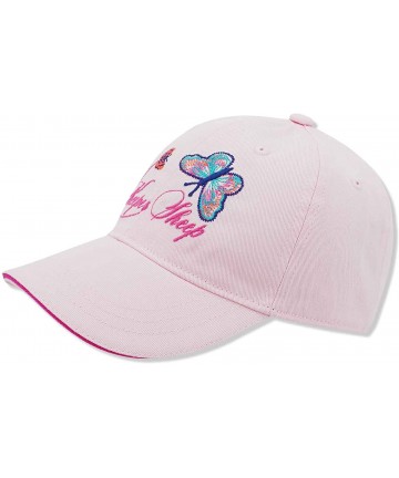 Baseball Caps Boys Baseball Cap- Boys Flat Bill Girls Sun Hat- Unisex Baseball Hat - Light Pink - C01836T5E7N $20.87