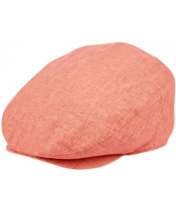 Newsboy Caps Men's Linen Flat Ivy Gatsby Summer Newsboy Hats - Red - CM18C5L062G $21.16