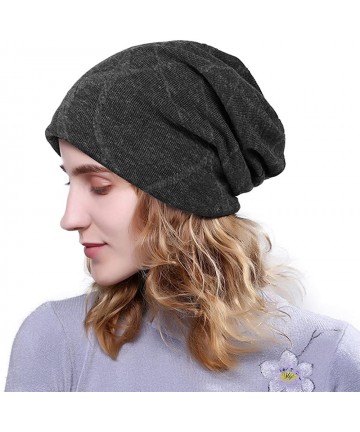 Skullies & Beanies Men's Women's Cotton Beanie Cap Winter Wool Warm Hat Daily Slouchy Chic Hat - Gray - CB187LYN24Z $14.41