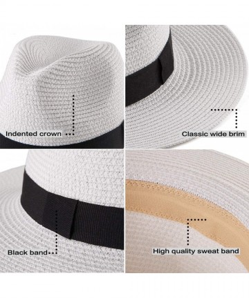 Fedoras Fedora Hats for Women DIY Band Belt Buckle Wool or Straw Wide Brim Beach Sun Hat - CR194RZOK6O $21.99
