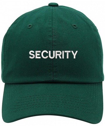 Baseball Caps Security Text Embroidered Low Profile Soft Crown Unisex Baseball Dad Hat - Vc300_forestgreen - C918RWOC8CX $21.96