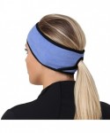 Balaclavas Women's Ponytail Headband - Fleece Earband - Winter Running Headband - French Blue / Black - C9113Y8PZJ3 $22.90