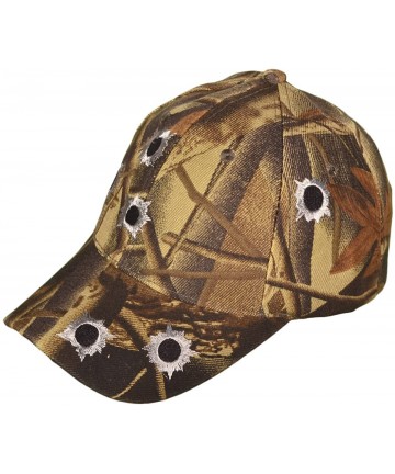 Baseball Caps KYS Camouflage Hat - Embroidered with Bullet Holes - Adjustable (Camouflage) - CC1153HXE1J $12.21