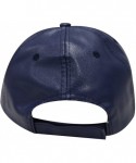 Baseball Caps Neon Open Sign Baseball Caps - Leather Navy - C4185LOY6OD $16.50