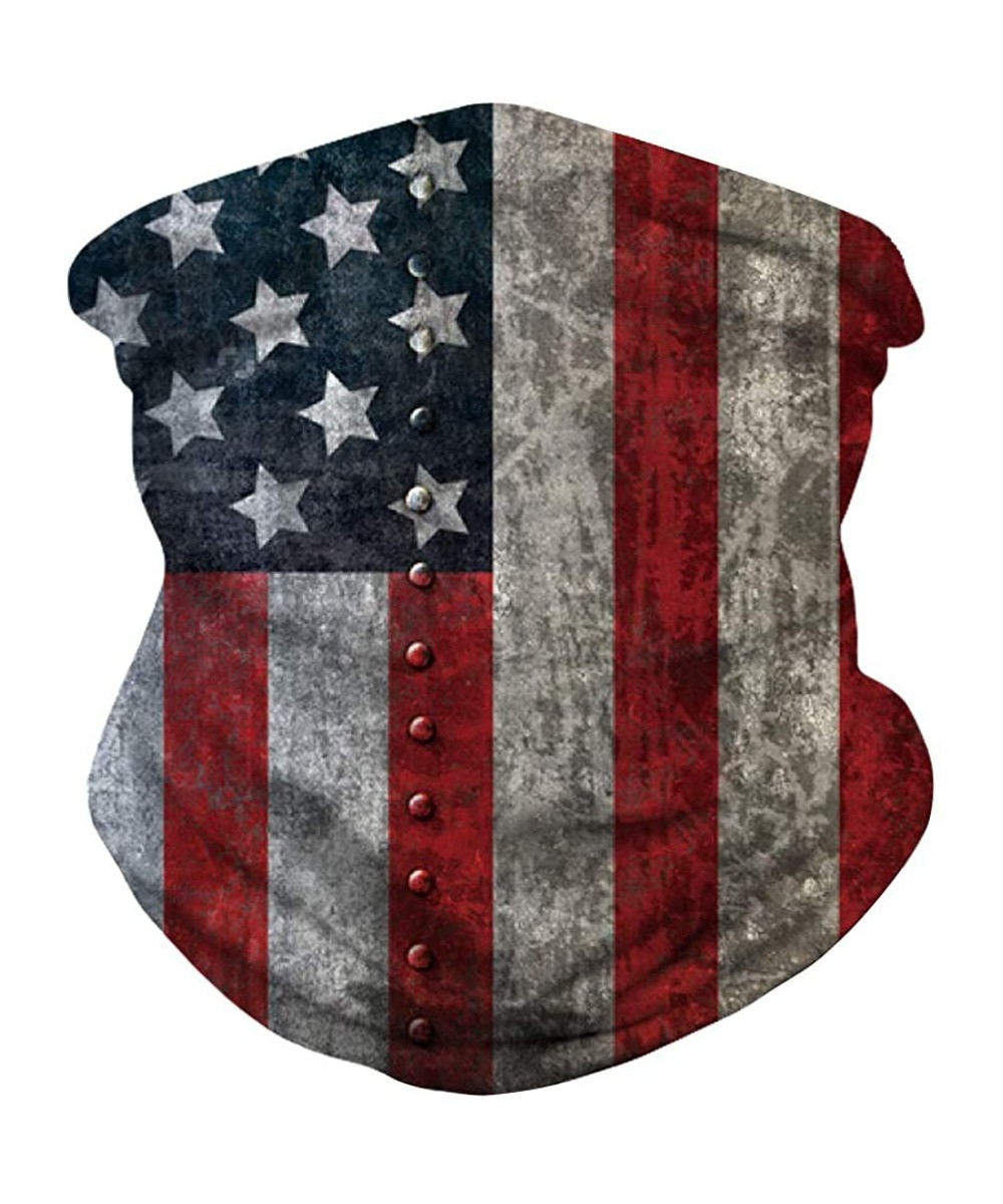 Balaclavas Stars and Stripes USA Flag Bandana Neck Gaiter Balaclavas Scarf Headband - American Flag - C2197X5NHK5 $18.51