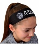 Headbands Volleyball TIE Back Moisture Wicking Headband Personalized with The Embroidered Name of Your Choice - CC12NU8FPB2 $...