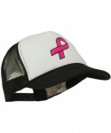 Baseball Caps Breast Cancer Logo Embroidered Foam Front Mesh Back Cap - Yellow - C011LUGYY9X $30.08