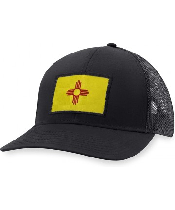 Baseball Caps New Mexico Flag Hat - NM Trucker Hat Baseball Cap Snapback Golf Hat (Black) - CV195EGLC6H $25.68