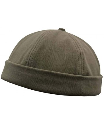Skullies & Beanies Docker Leon Harbour Hat Watch Cap Breathable Mesh Design Retro Brimless Beanie Hat Unisex - Retro-green - ...