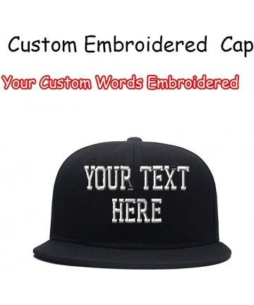 Baseball Caps Custom Embroidered Hip-hop Hat Personalized Adjustable Hip-hop Cap Add Your Text - Dark Brown - CP18H50TAKW $23.87