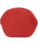 Newsboy Caps Mens 6pannel Duck Bill Curved Ivy Drivers Hat One Size(Elastic Band Closure) - Cherry - CF12HN3UL6L $17.78