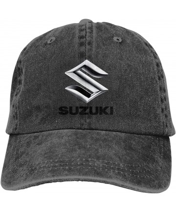 Baseball Caps Customized Suzuki Motorcycles Logo Fashion Baseball Caps for Man Black - Black - C318SQSZGI6 $15.08