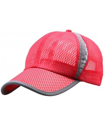 Baseball Caps Men Women Sun Hat Quick-Dry Ventilation Baseball Cap - Red - C312LYWVDJ1 $11.61