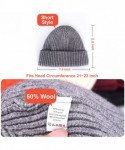 Skullies & Beanies Swag Wool Knit Cuff Short Fisherman Beanie for Men Women- Winter Warm Hats - 1shorter Style Yellow - C918Y...
