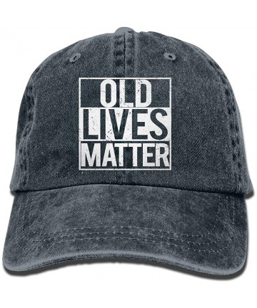 Baseball Caps Old Lives Matter Baseball Cap Dad Hat Adjustable Hat Low Profile Plain Cap - Navy - CM18IM0QXQG $14.97